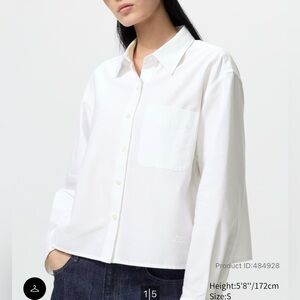 Uniqlo Women's White Button-Down Shirt